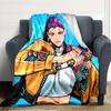 1pc KPop Demon Hunters RUMI1 Blanket, Gift, for Men and Women, Soft Blanket, Good for Sofa Bed Couch Travel, Lightweight Flannel Blanket