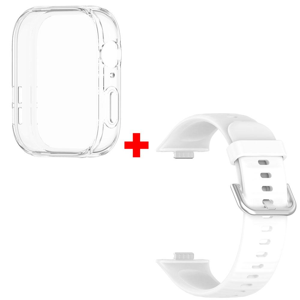 Silicone Watch Strap + Case For Huawei Watch Fit 3 Strap Replacement Band Huawei Watch Fit3 Strap With Case Screen Protector