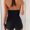1011 solid color swimsuit European and American neck straps split women's swimsuit conservative belly cover huge and thin two-piece set
