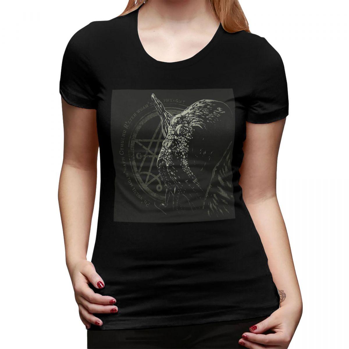 

Dread Cthulhu Chant Lovecraft TShirt for Women Crew Neck Streetwear T Shirts Womens Tees Short Summer Clothes Tops 4XL