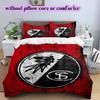 SC Freiburg Pattern Bedding Quilt Set Quilt Cover Pillowcase Home Decoration Birthday Gift (1 * duvet cover + 2 * pillowcase, without core)