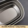 Stainless Steel Dessert Salad Plate Portable Food Serving Tray Picnic Dinner Plate  Camping Use