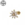 Euro Cross 316L Medical-Grade Stainless Steel Piercing Jewelry - Internal Thread Ear & Lip Stud