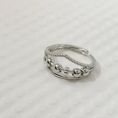 Drehbarer Glücksperlenring - Damen Indexfingerring im europäischen amerikanischen Stil