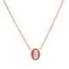 Titanium Steel 12 Birthstone Birthstone Zircon Retro Literary Necklace Clavicle Chain High Color Retention Plated 18K Gold Necklace