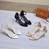 Small Fresh High Heel Sandals Women 2025 New Simple Versatile Stiletto Sexy Word with Internet Celebrity High Heels