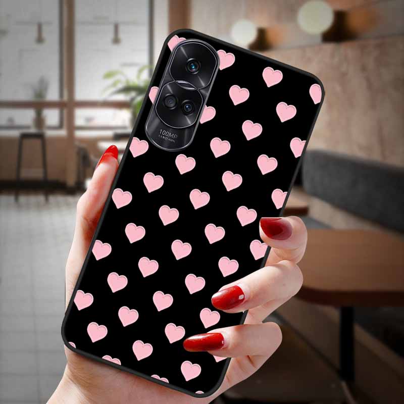 For Honor 90 Lite 5G Case 3D Flower Relief Emboss Silicon Back Cases For Honor 90 Cover Honor90 Pro 90Pro 90Lite Soft Protective