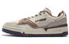 Textile, Leather Slip Resistant Cushioning Abrasion Resistant Low Top Skateboard Shoes Men's Brown AZGS091-2