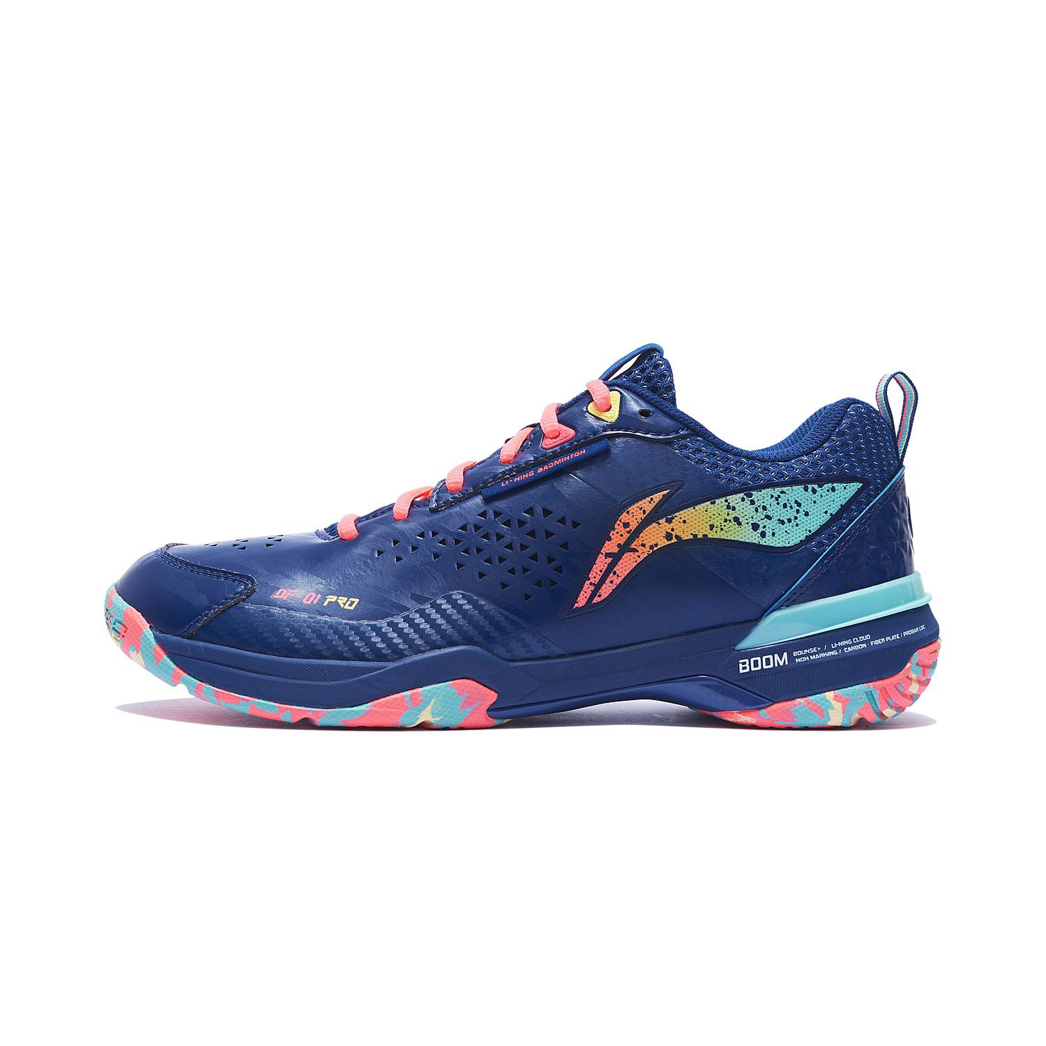 

new LiNing Blade Pro Anti Slip And Wear Resistant Breathable Low Top Badminton Shoes Unisex Navy 39.5