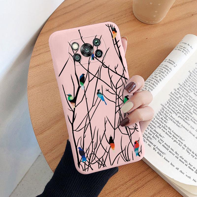 For Poco X3 Pro PocoX3 NFC Cover Cute Flower Phone Case For Xiaomi Poco X3 X 3 Fashion Dinosaur Silicone Bumper Soft TPU Coque