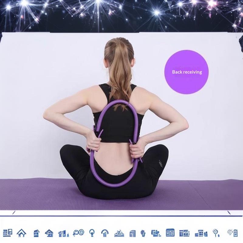 Pilates Yoga Ring Non Slip Padded Grips Magic Fitness Circle for Shoulder Opening Hip Flexor Exercise Home Gym