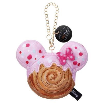 Personaggio Disney Nui Bread Cinghia a Catena Portachiavi Peluche Croissant Rotolo Minnie Mouse Altezza circa. 17 centimetri