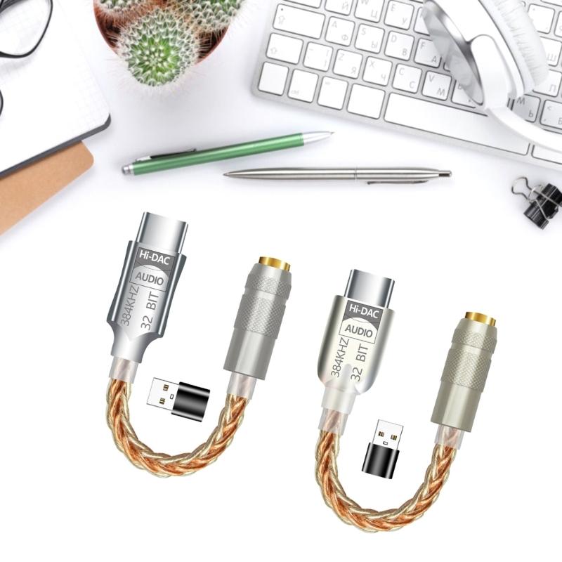 ALC5686 USB Type C To 3.5mm DAC Earphone Amplifier Headphone Amp Digital Decoders Sound Cable Adapter Converter