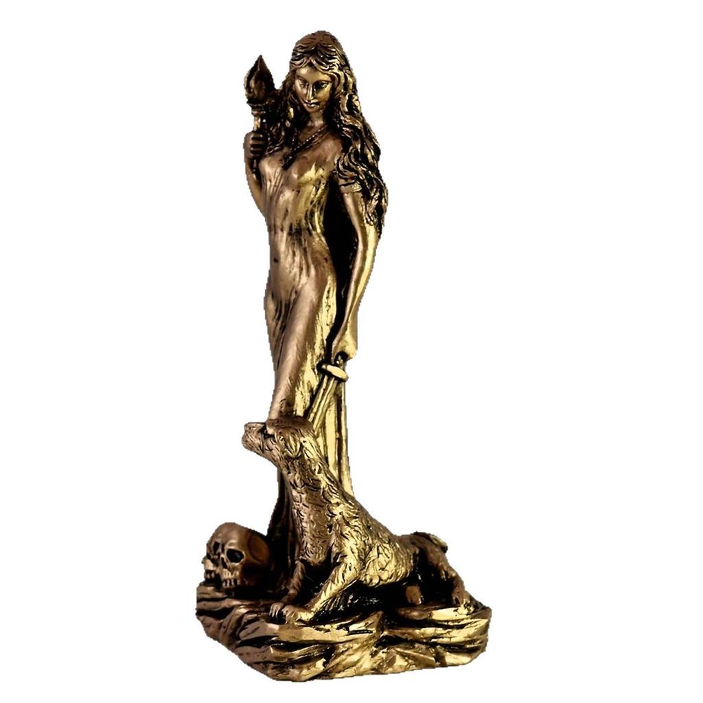 Golden Magic Witch Muse Kat God Pagan Altar Statue Ornament Decoration Home Sculpture Ornament