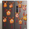 1 Set Soft Magnetic New Year Fridge Stickers Cartoon Festival Refrigerator Sticker  Refrigerator