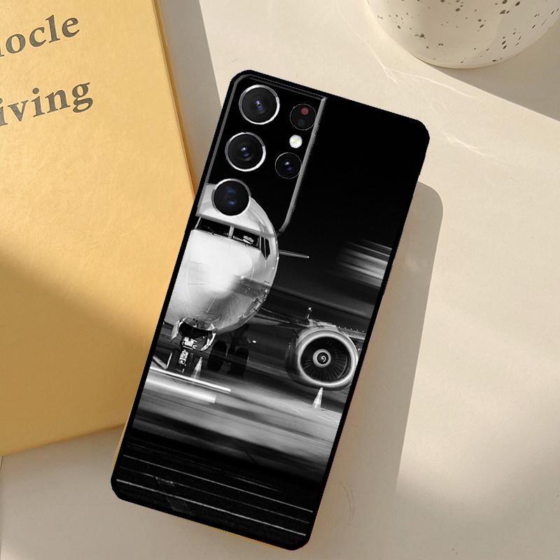 Airplane Aircraft Phone Case For Samsung Galaxy S24 Ultra S20 S21 S22 S23 S25 S9 S10 Plus S25 FE Cover Shell