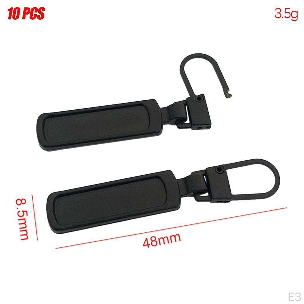 10 Pieces Zipper Puller Replacement Heads Sewing Accessories for Backpack Luggage Handbag