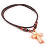 New Style Necklace 66 Cm with Cross Agate Pendant Charms for Elegant Women Wedding Clothes Jewelry