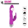 Silicone Rabbit Vibrator for Women 10 Modes Battery Powered G-Spot Clit Stimulator Thrusting Dual Motor Waterproof Sex Toy