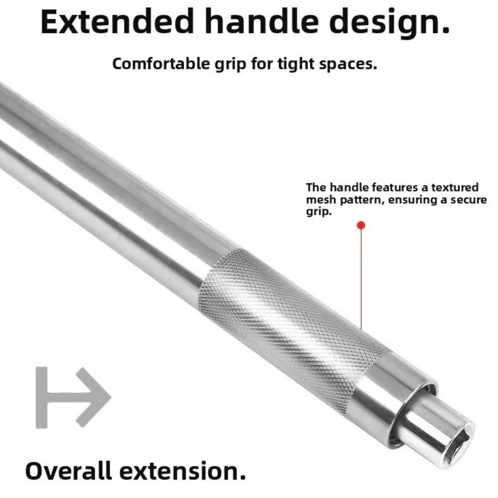 Useful Metal Ratchet Wrench Manual Extension Forward Reverse Extension Wrench Extended Quick Spanner Wrench DIY Home Repair