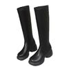Large and Small Tube Tall Boots Female Handsome Personality Versatile Fashion Boots Lightweight and Comfortable Knight Boots Fashion Women's Boots