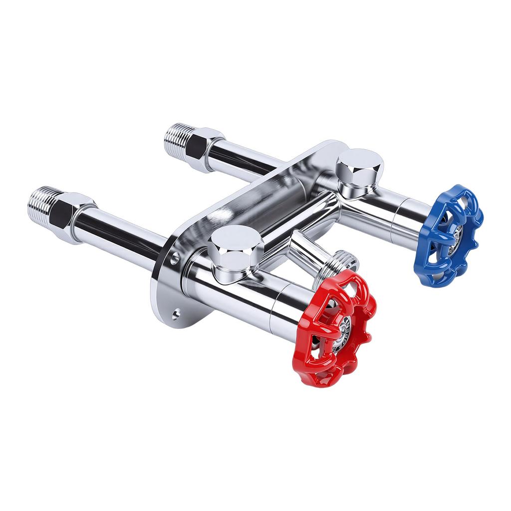 Grifo de Agua Sin Escarcha 3/4 Macho GHT Latón Antihielo Grifo de Agua Caliente Fría para Exteriores