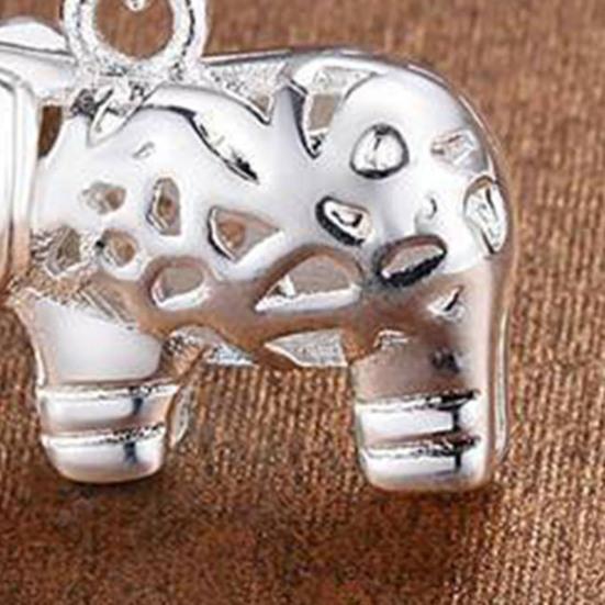 Lucky Elephant Pendant Necklace Hollow Necklace Alloy Animal Elephant Charm Amulet Necklace Friendship Gift for Women