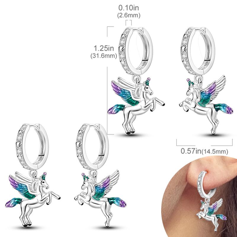 New Women Earrings Original 925 Silver Hoop Earrings Engagement Wedding Birthday Drop Earring Women Jewelry Gifts