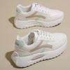 Casual Thick Sole Height Increasing Korean Style White Running Sneakers For Women