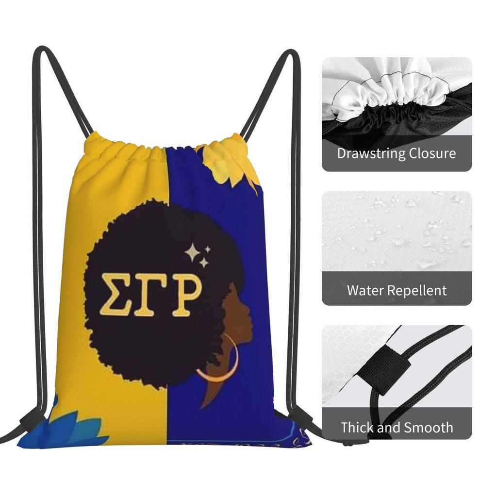 Sigma Gamma Rho 1922 SGR Backpacks Multi-function Drawstring Bundle Pocket Sports Bag Book Bags for Travel Students