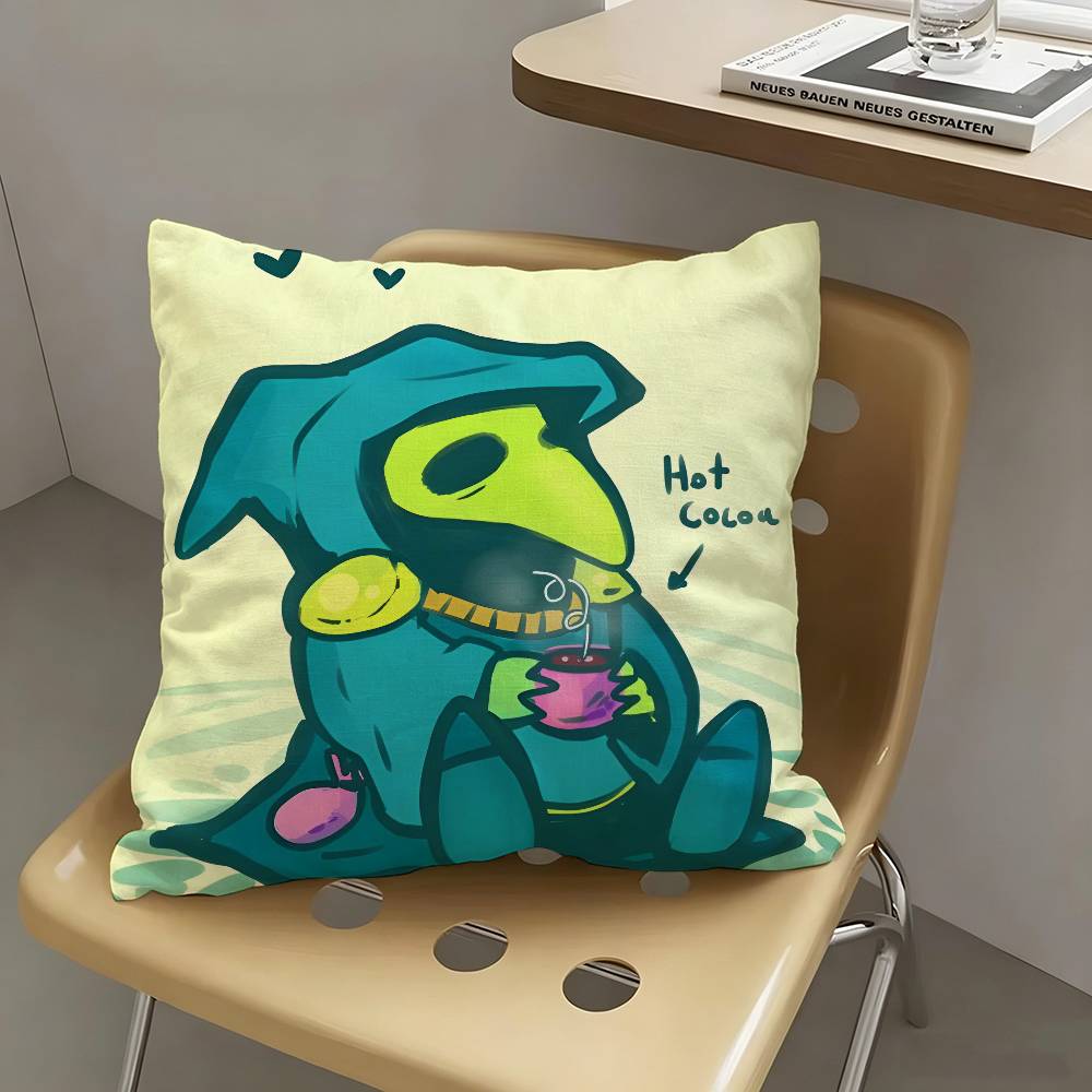 1pc Plague Knight Pillow Case Fashion Square Pillowcase Bedroom Sofa Room Ins Decoration Leisure