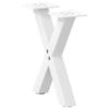 VidaXL Coffee Table Legs X-Shape 2 Pcs White 30x(30-31) Cm Steel, Table Leg, Metal Table Leg, 4012869 Leg