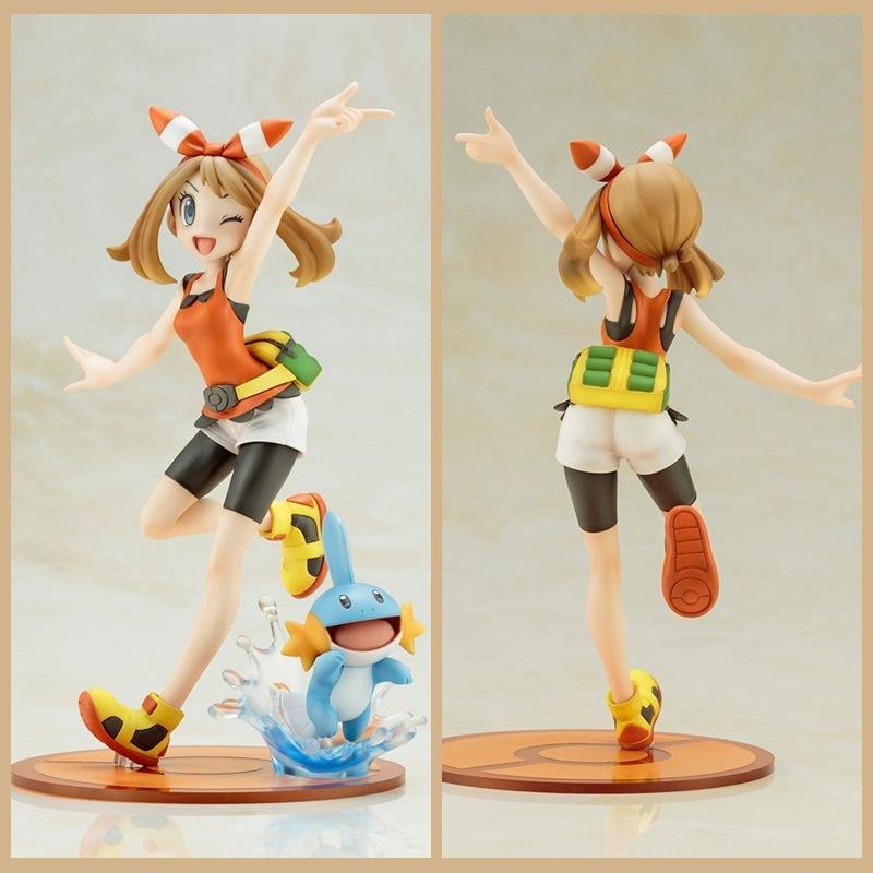 Pokemon May Trainer Figure Collectible Anime Statue Scene Desktop Display Model For Anime Fans Collectors Pokemon Merchandise