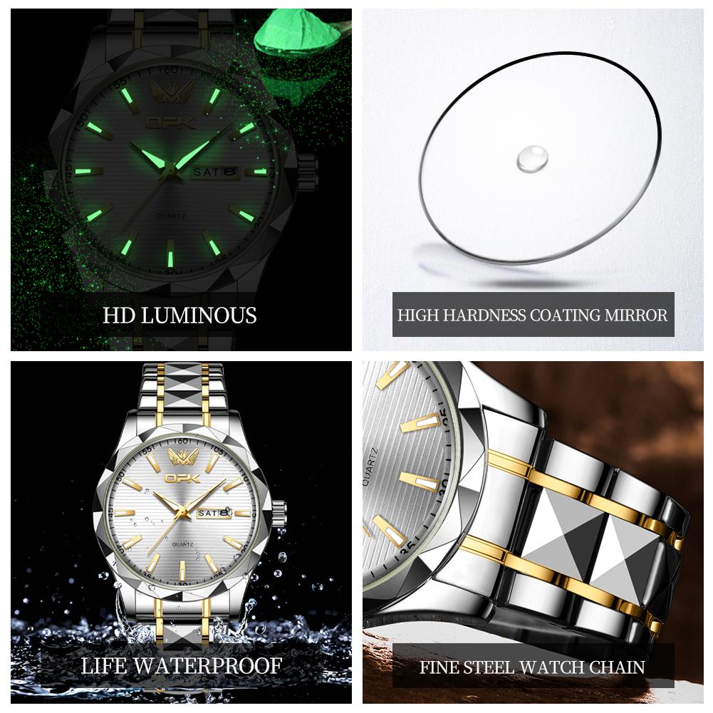 OPK brand popular waterproof men's quartz watch 8164