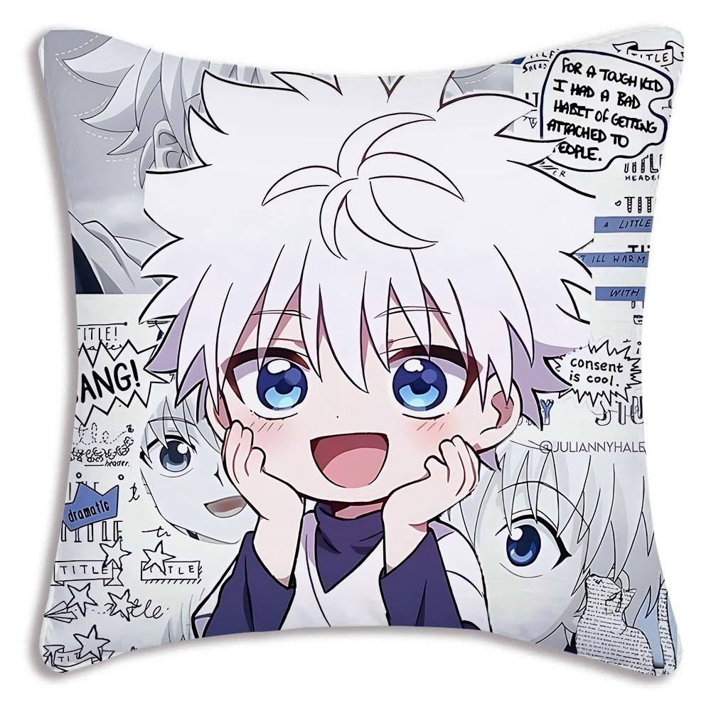 Anime For h-Hunter X HunterS Pillow Covers Cartoon Sofa Decorative Home Double-sided Printing Short Plush Cute Cushion Cover