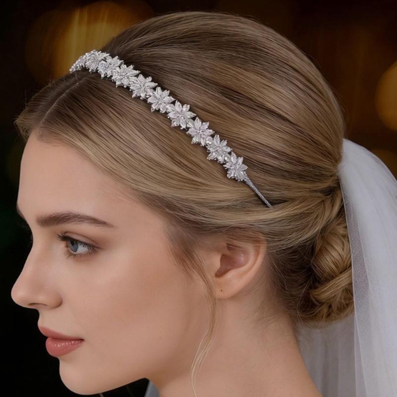 Versatile Silver Colored Festival Headpiece Blending Modern Five Point Style And Traditional Floral Details