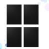Set of 4 Reusable Non-Stick Baking Mats for Gas Barbecue Black