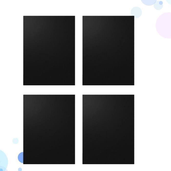 Set of 4 Reusable Non-Stick Baking Mats for Gas Barbecue Black