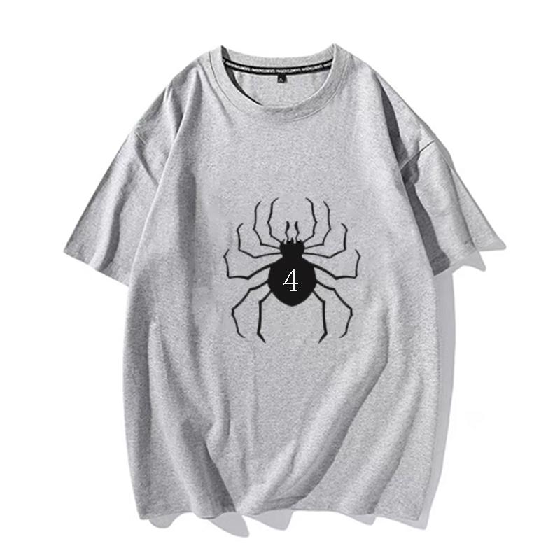 Pánské letní bavlněné tričko Vzor Pavouk 4 Topy Trička Pánské Ležérní O-výstřih Oblečení Dámské Krátký rukáv Harajuku Streetwear
