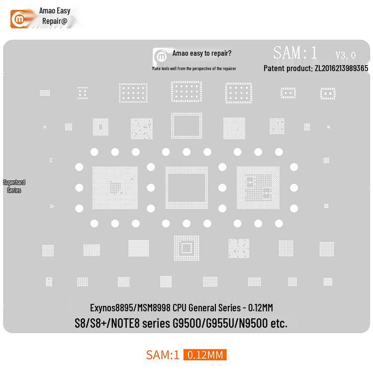 Amao Suitable Solder Paste Stencil for Samsung S20/S21/A70/A90/J720/S10+/Note10 Multi-Purpose Chip
