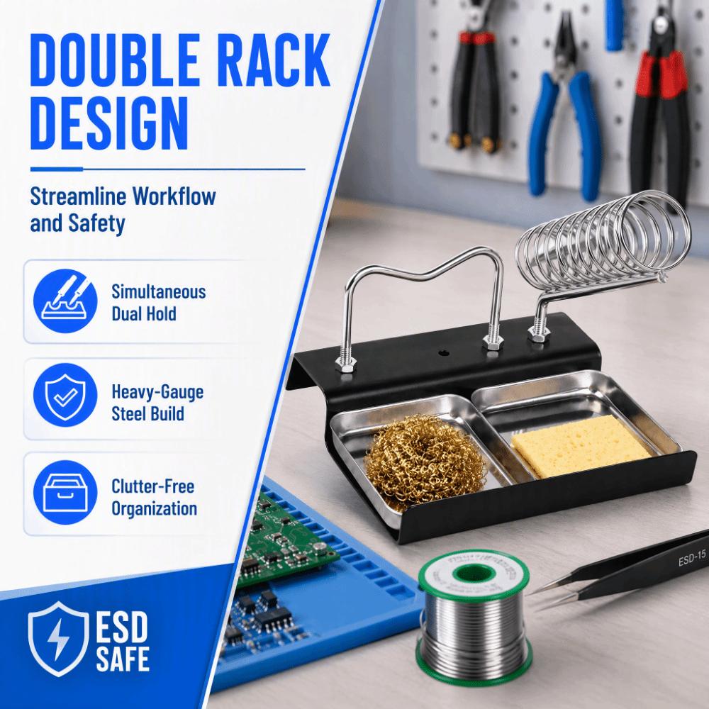 Portable Holder Soldering Iron Stand Welding Cleaning Stand Home Workshop