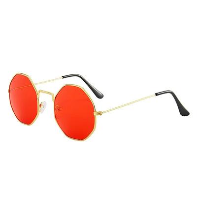 Retro Fashion Octagon Sunglasses Polygon Metal Small Frame Sun Glasses Men Women Vintage Luxury