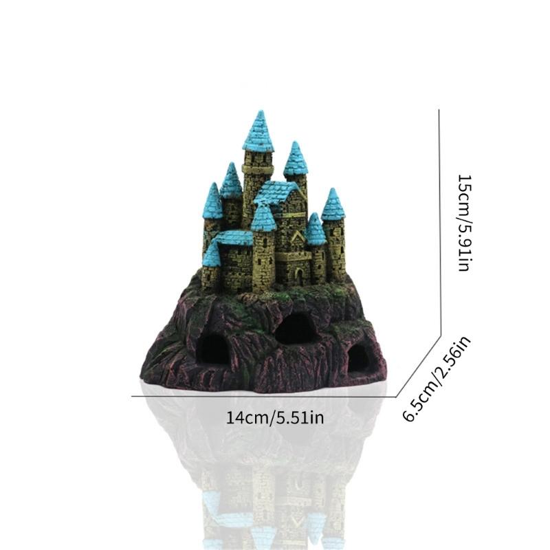 Unique Fish Tanks Castles Decoration Resins Sculpture Safe Fish Tanks Castles Cave Shelter House Plant Accessories