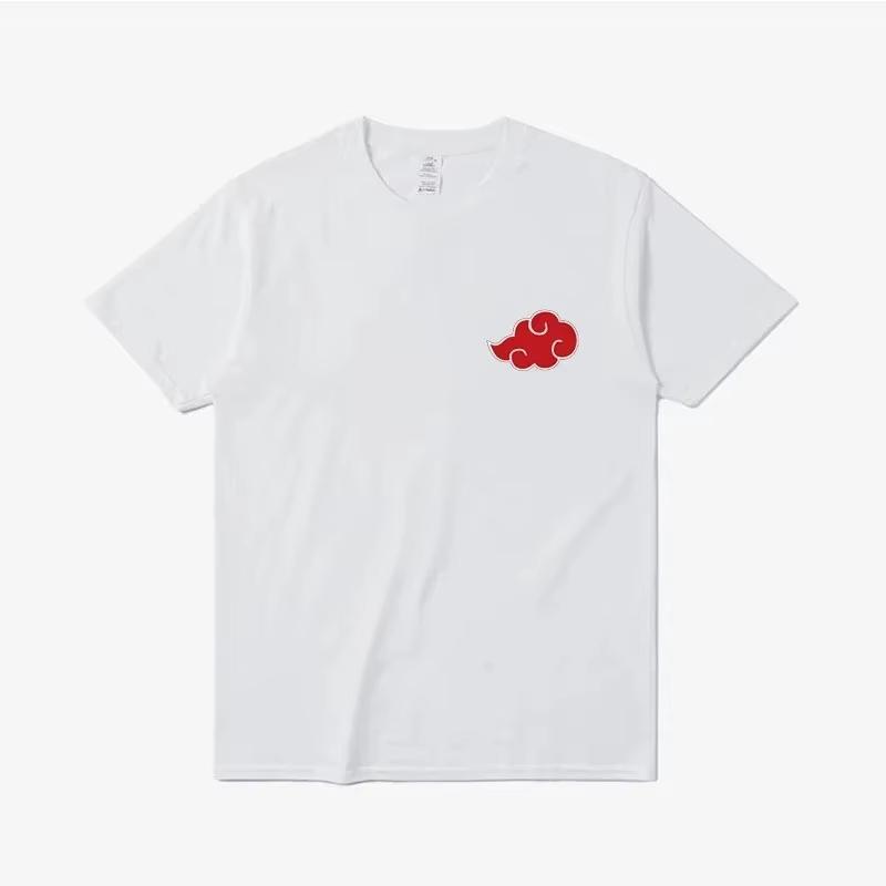Japan Anime Akatsuki Cloud Symbols Print Men T-shirts Streetwear Men Short Sleeve T Shirts Brand  Men Clothing Tshirt