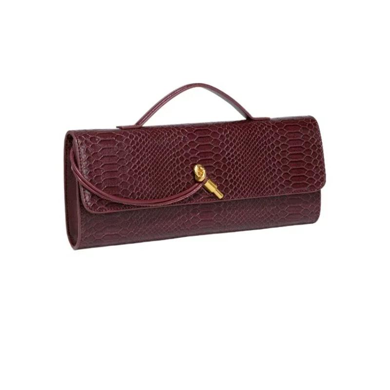 New arrival elegant and exclusive bag for feminine occasions fashion crocodile-pattern top-handle bag for party