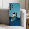 C- Cat Pet Phone Case For Samsung S25,24,23,22,30,21,10,9,Ultra,Plus,Lite Soft Black Case
