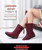 Women's Waterproof Mid-Calf Winter Boots - Non-Slip Thick Sole with Warm Velvet Lining, Plus Size Available