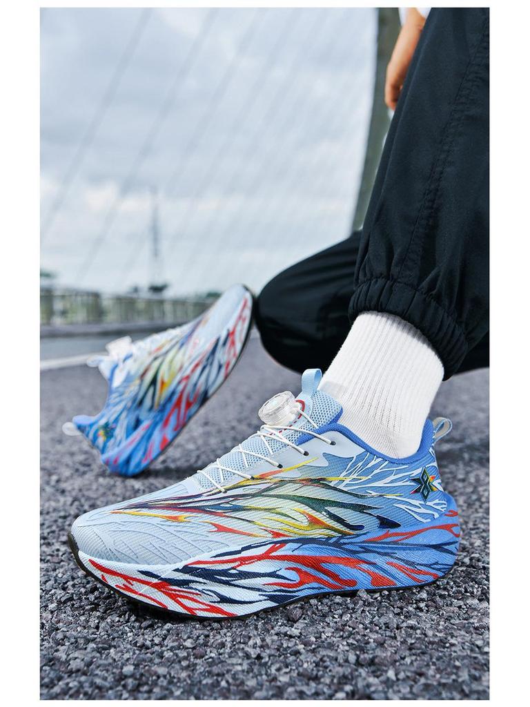 2025 Rotating Button Boys' Carbon Plate Running Shoes - New Style for Teens and Junior High Students