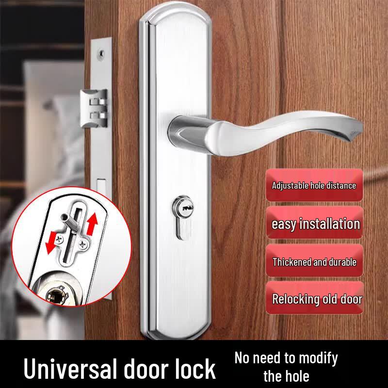 Adjustable Panel Stainless Steel Interior Door Lock