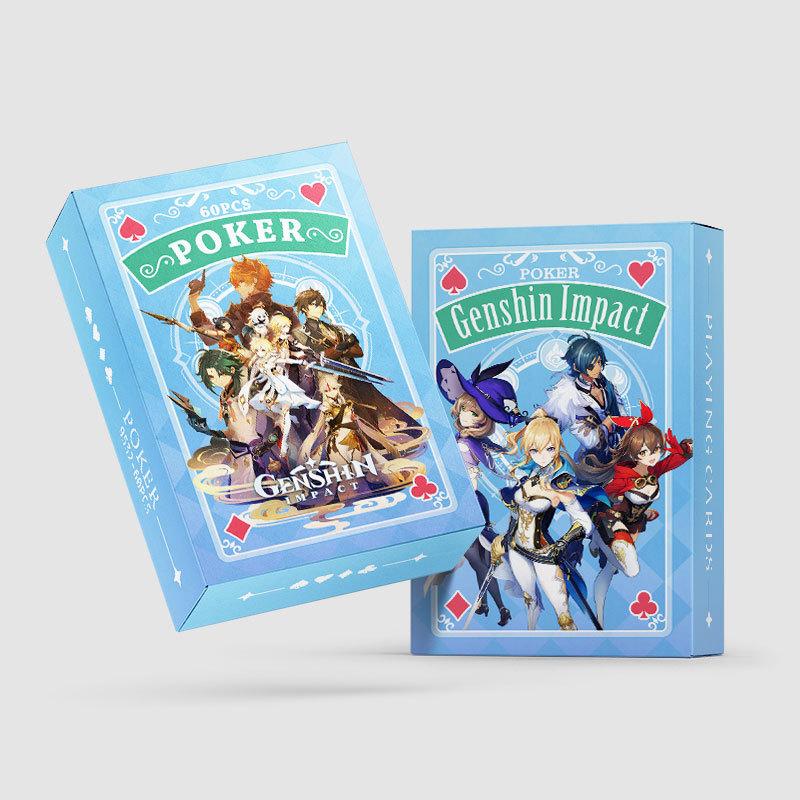 Anime Poker Toy Genshin Impact Game Cards Zhongli Hutao Tartaglia Cosplay Hardcover Collection Gift